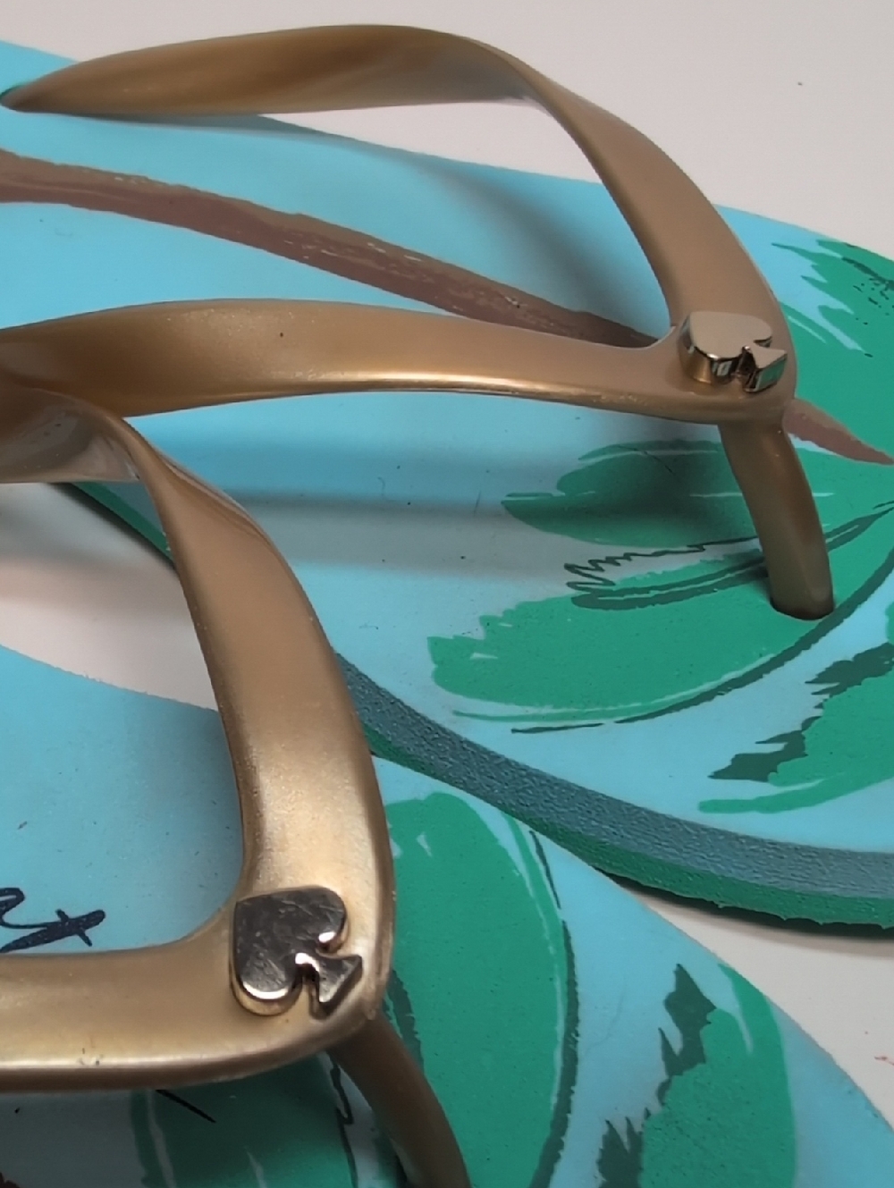 Kate Spade New York Nassau palm tree flip flop women's size 7 - Picture 11 of 12